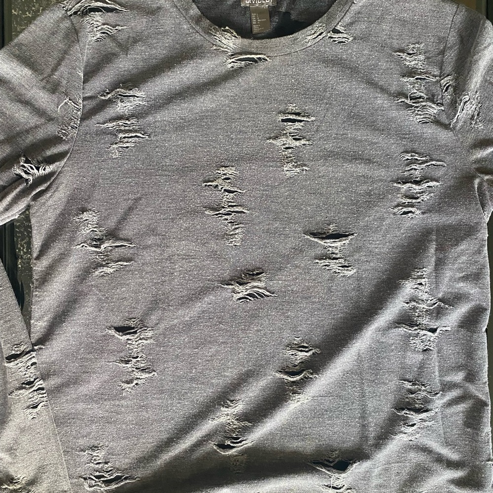 Divided Charcoal Distressed Shirt Urban